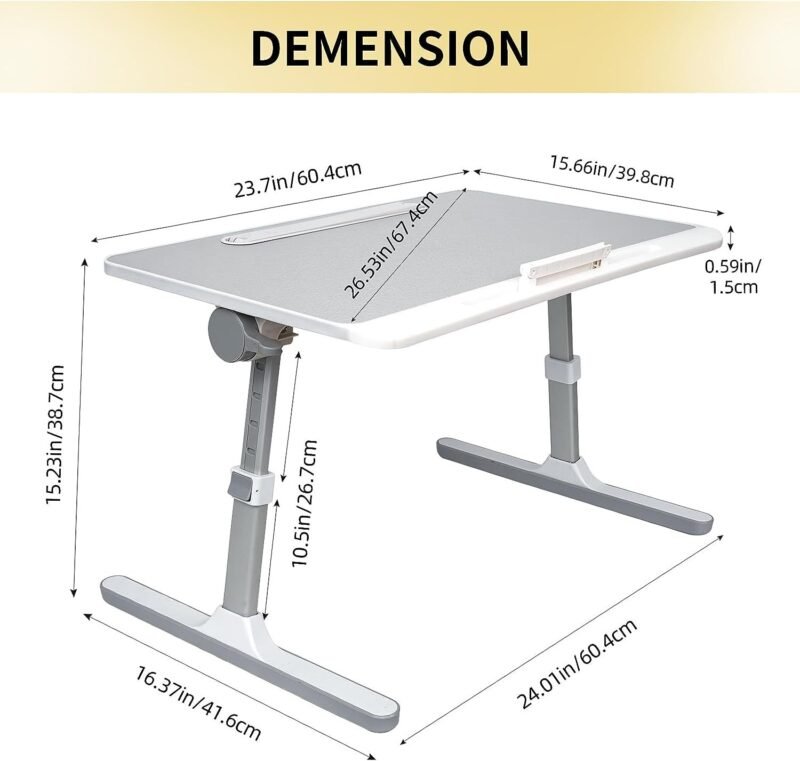 Portable Adjustable Notebook Folding Table - Image 2