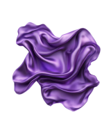 a purple cloth on a black background