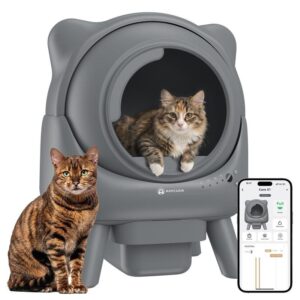 Amicura Cura X1 PLUS XXL selbstreinigende Katzentoilette (95L+12L) – App gesteuert, Anti Klemm Sensor, <50 dB leise, geruchsdicht, ideal für Mehrkatzenhaushalte – Eckdesign 2026